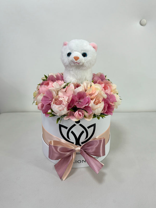 Box plyšovými hračkami (Mačička) - The Million Roses Slovakia