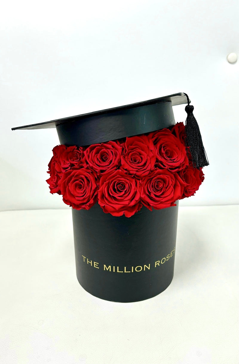 Small - Red Eternity Roses - Black Box - The Million Roses Slovakia