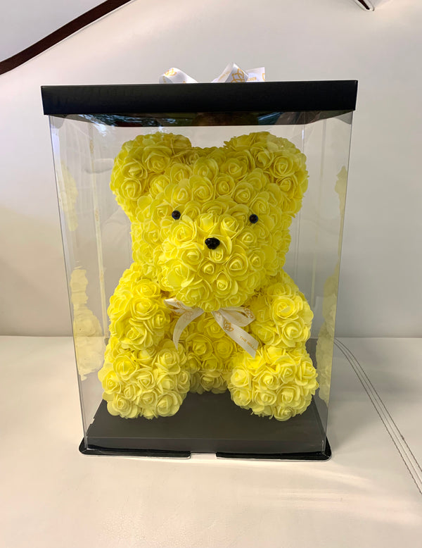 Rose Bear- Yellow, 40cm - The Million Roses Slovakia