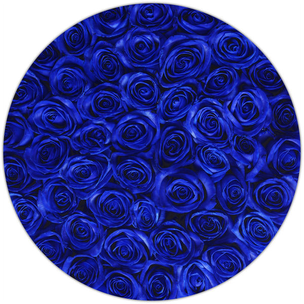 Medium - Blue Roses - Silver Box - The Million Roses Slovakia