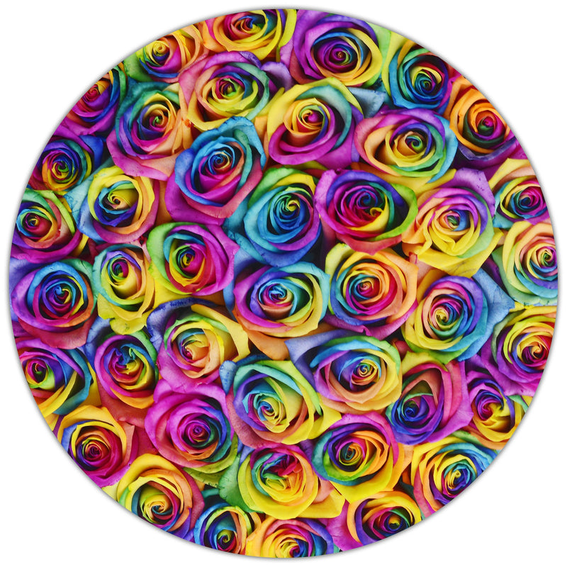 Cube - Rainbow Roses - White Box - The Million Roses Slovakia