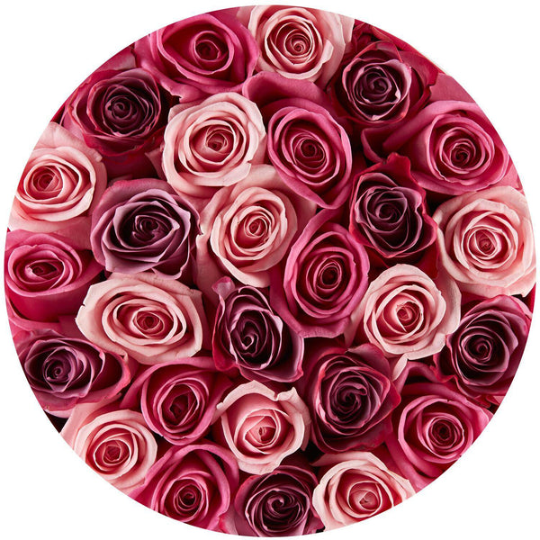 Small - Pink Mix Roses - Pink Box - The Million Roses Slovakia