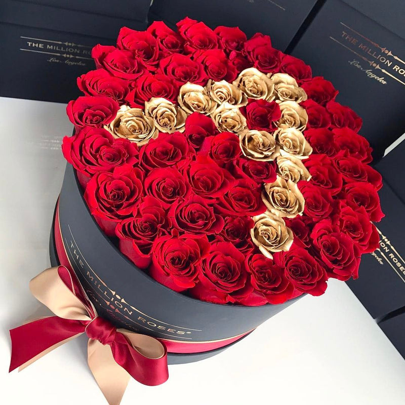 Medium  Eternity  - Custom Personalised Box - The Million Roses Slovakia