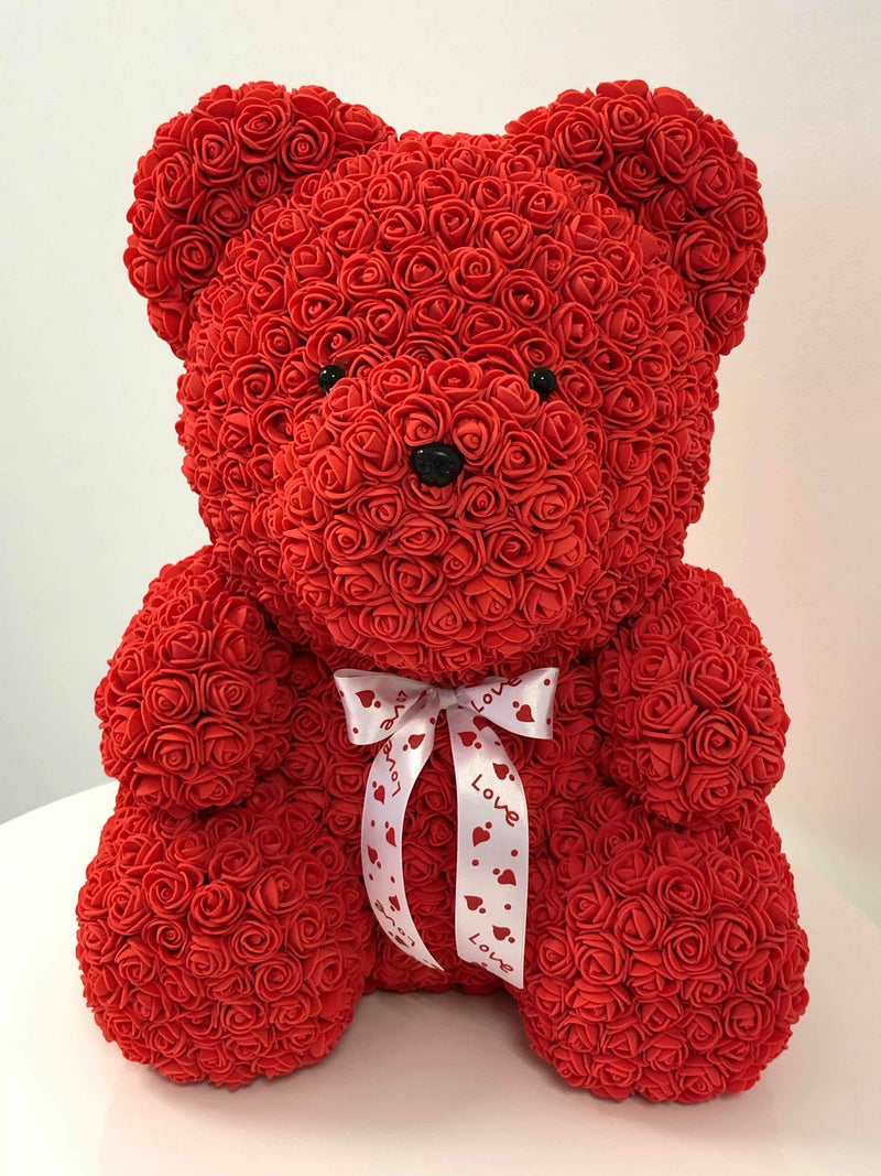 Rose Bear- Red, 40cm - The Million Roses Slovakia