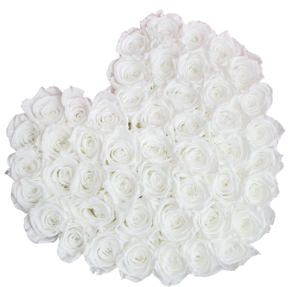 The Million Love Heart - White Eternity Roses - Hot Pink Box - The Million Roses Slovakia