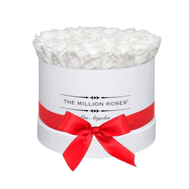 Medium - White Roses - White Box - The Million Roses Slovakia