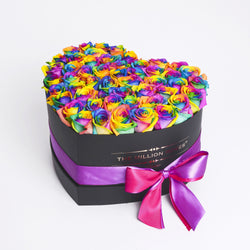 The Million Love Heart - Rainbow Roses - Black Box - The Million Roses Slovakia