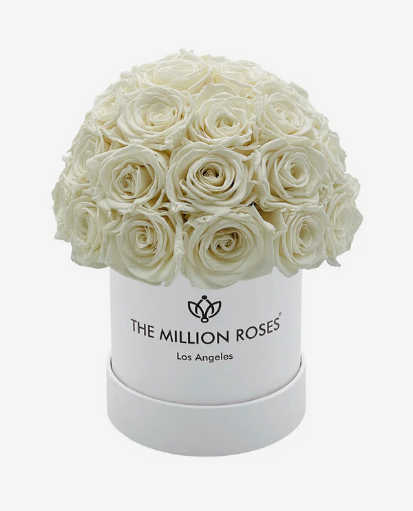 Basic Superdome Eternity Rose Box | Biele ruže - The Million Roses Slovakia
