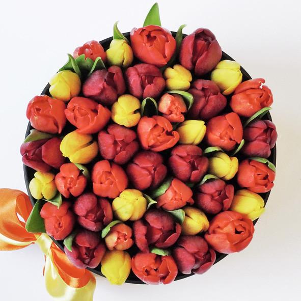 Small - Mix Tulips - Black Box - The Million Roses Slovakia