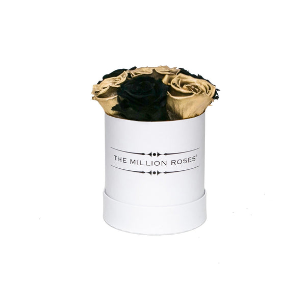 The Million Basic - Black & Gold Roses - White Box - The Million Roses Slovakia