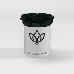 Biely basic box - Čierne trvácne ruže ( eternity ) - The Million Roses Slovakia