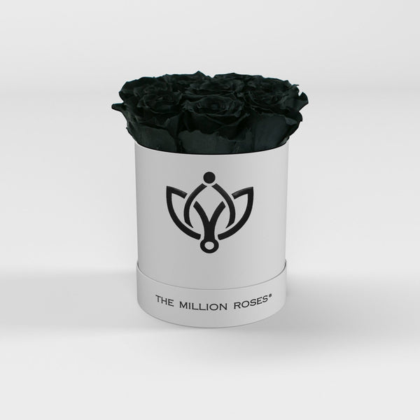 Biely basic box - Čierne trvácne ruže ( eternity ) - The Million Roses Slovakia