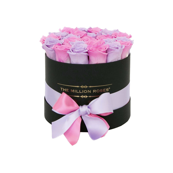 Small - Lavender & Candy Pink Eternity Roses - Black Box - The Million Roses Slovakia