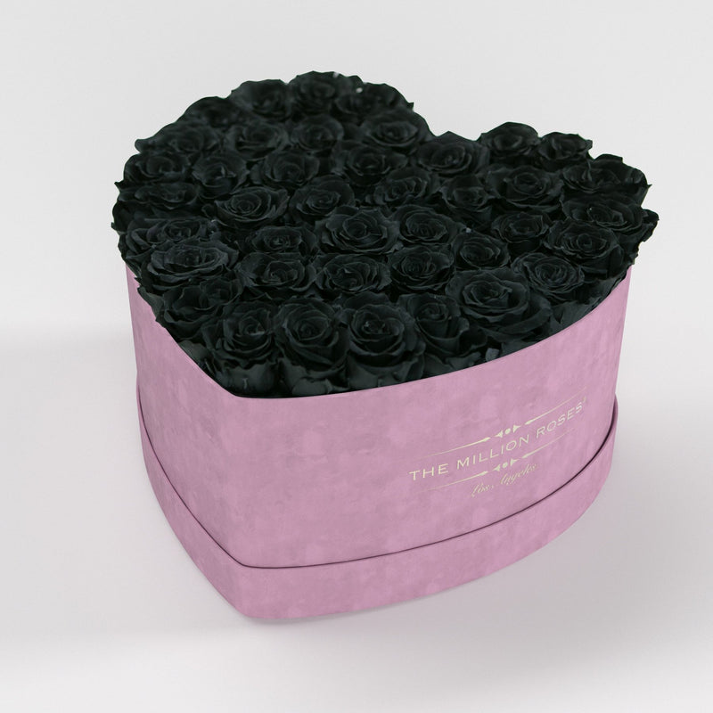 NOVÝ Bledoruzový semišový srdiečkový box - The Million Roses Slovakia