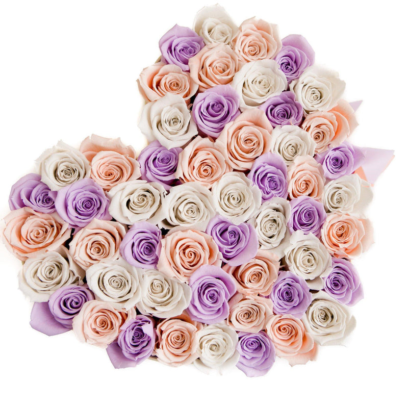 The Million Love Heart - Princess Eternity Rose Selection - Vanilla Box - The Million Roses Slovakia