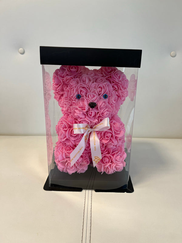 Rose Bear -Pink - The Million Roses Slovakia