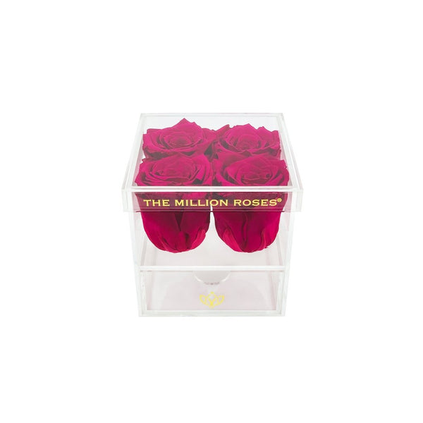 The Acrylic (single rose) - Rose Box With Drawer - The Million Roses Slovakia