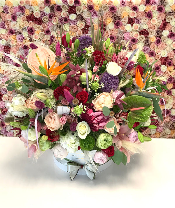 The Million Large Luxury Box - Mix Flowers - White Box - The Million Roses Slovakia