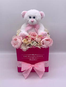 Box plyšovými hračkami (Macík) - The Million Roses Slovakia
