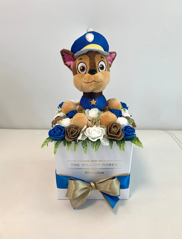 Box plyšovými hračkami (Paw Patrol - Chase) - The Million Roses Slovakia