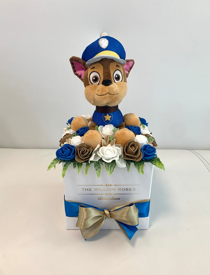 Box plyšovými hračkami (Paw Patrol - Chase) - The Million Roses Slovakia