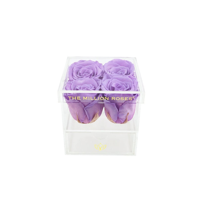 The Acrylic (single rose) - Rose Box With Drawer - The Million Roses Slovakia