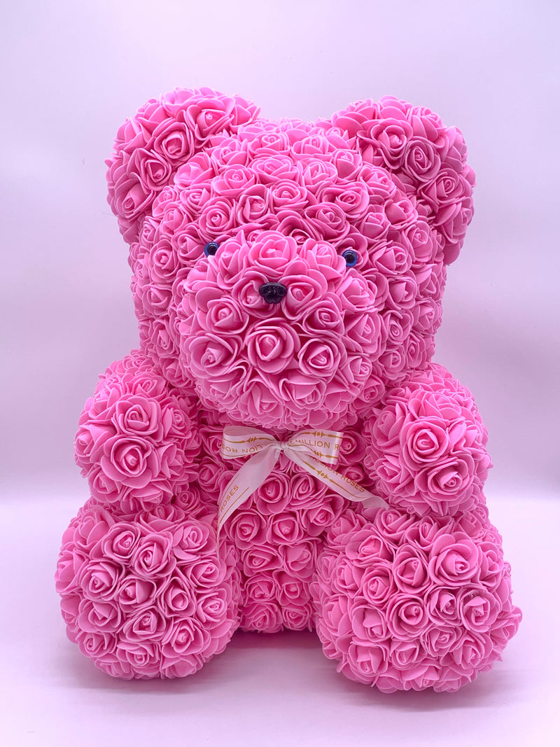 Rose Bear-  Pink, 40cm - The Million Roses Slovakia