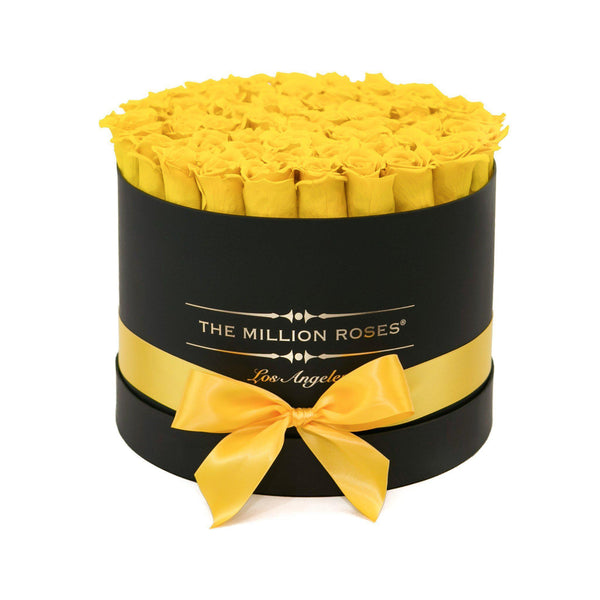 Medium - Yellow Roses - Black Box - The Million Roses Slovakia