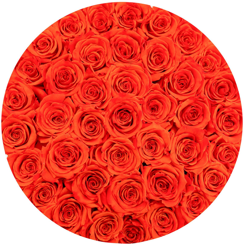 Medium - Hermès Orange Eternity Roses - White Box - The Million Roses Slovakia