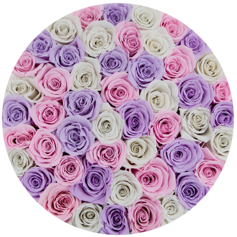 Medium - Princess Eternity Rose Selection - White Box - The Million Roses Slovakia