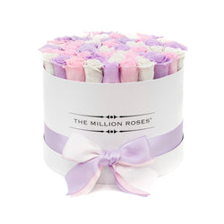 Medium - Princess Eternity Rose Selection - White Box - The Million Roses Slovakia