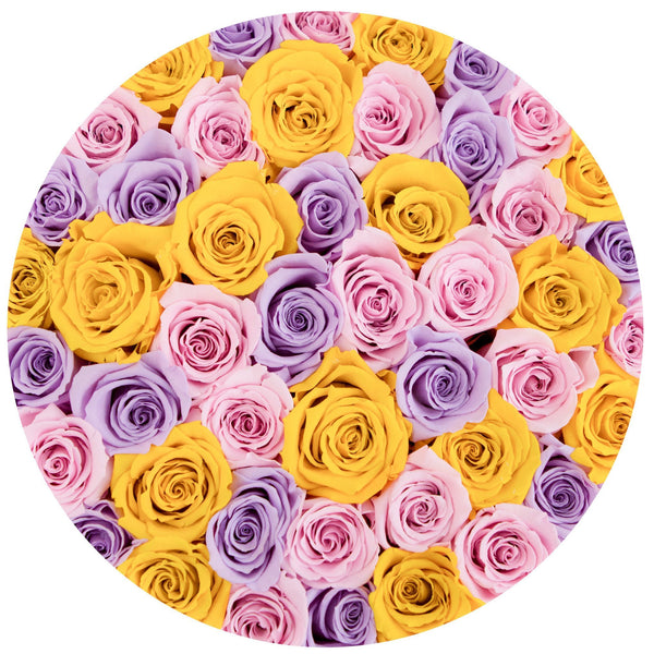 Medium  - Spring Eternity Roses - White Box - The Million Roses Slovakia