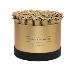 Medium - Gold Eternity Roses - Gold & Black Box - The Million Roses Slovakia
