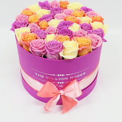 Medium - Mix Roses - Hot Pink Box - The Million Roses Slovakia