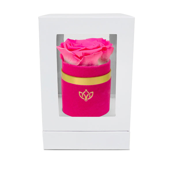 Single Rose Box - Pink Suede - The Million Roses Slovakia