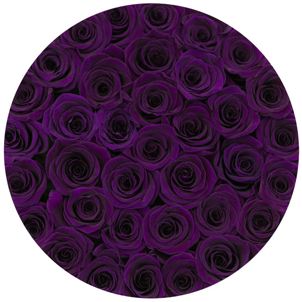 Medium - Dark Purple Eternity Roses - Black Box - The Million Roses Slovakia