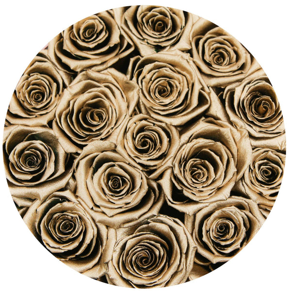 Small - Gold Eternity Roses - Black & Gold Box - The Million Roses Slovakia