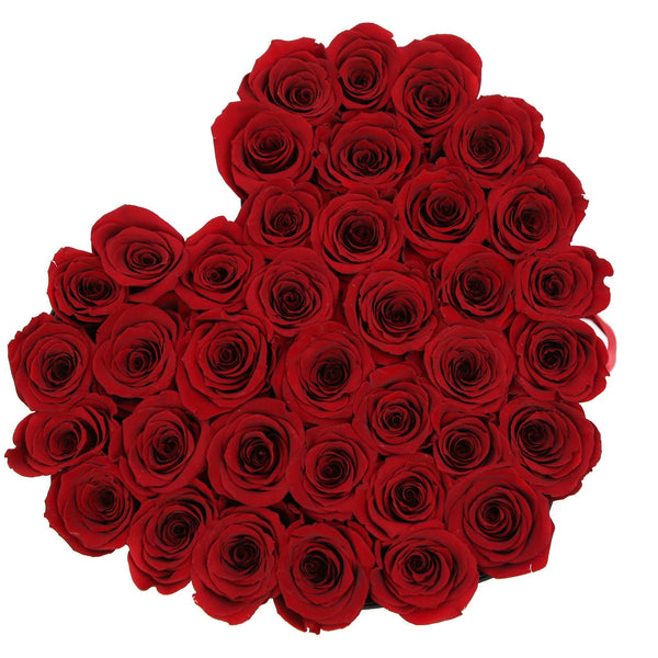 The Million Love Heart - Red Eternity Roses - Black Box - The Million Roses Slovakia