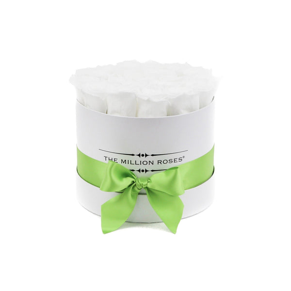 Small - White Eternity Roses - White Box - The Million Roses Slovakia