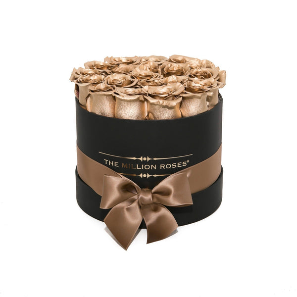 Small - Gold Eternity Roses - Black Box - The Million Roses Slovakia