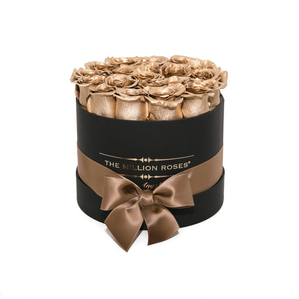 Small - Gold Roses - Black Box - The Million Roses Slovakia