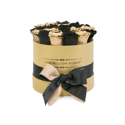 Small - Black & Gold Eternity Roses - Gold Box - The Million Roses Slovakia