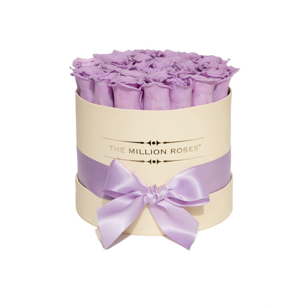Small - Lavender Eternity Roses - Vanilla Box - The Million Roses Slovakia