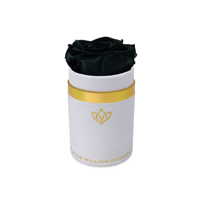 Single Rose Box - White Suede - The Million Roses Slovakia