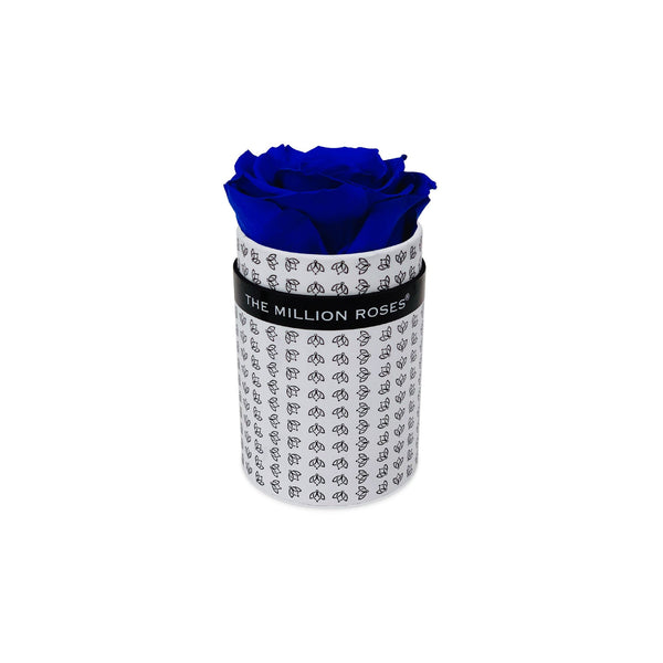 Single Rose Box - White All Over Logo - The Million Roses Slovakia